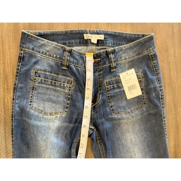 NWT Cabi Patch Pocket Blue Denim Flare Bootcut Jeans Pants Women’s Size 0 NEW - Picture 6 of 13